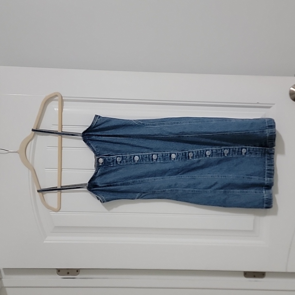 Levi's Malene bustier button front denim dress Sz S NWT - Picture 2 of 10